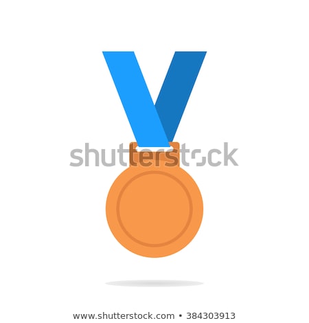 Stok fotoğraf: Medal Blue Vector Icon Design