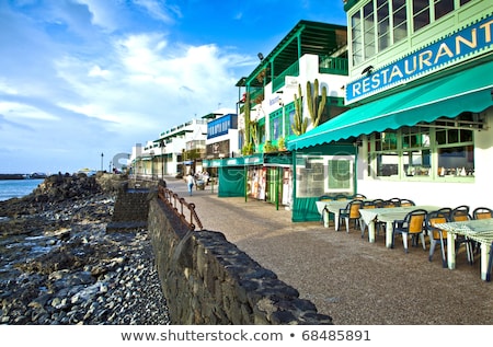 Stockfoto: Promenade Of Scenic Playa Blanca With Seaside