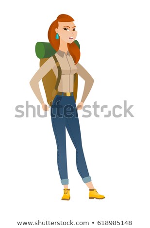 Stockfoto: Furious Traveler Screaming Vector Illustration