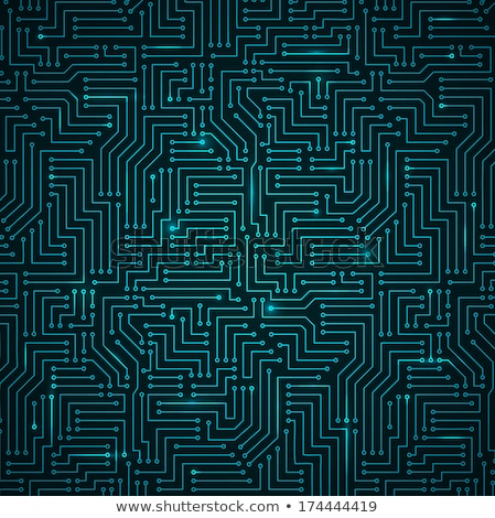 Foto d'archivio: Tech Sci Fi Abstract Blue Circuit Board Background