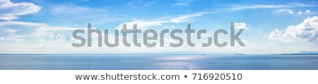 Stock foto: Summer Sunset Seascape With Wide Horizon Of The Sky And The Sea