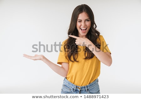 [[stock_photo]]: Image Of Gorgeous Woman 20s Wearing Casual Clothing Laughing At