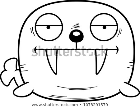 Stock fotó: Bored Cartoon Walrus