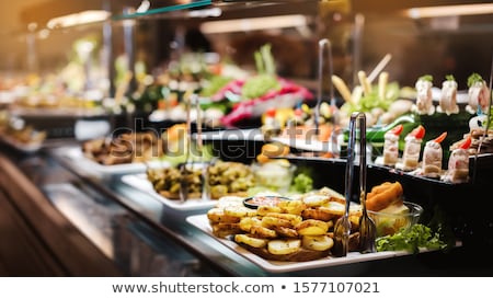 Stock fotó: Salad In A Plate Catering Service Concept