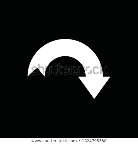 Foto stock: Arrow Angle Turning To Right Icon Flat Style Design Vector Illustration Isolated On White Backgrou