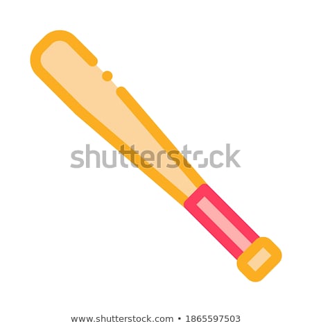 Сток-фото: Baseball Bit Icon Vector Outline Illustration