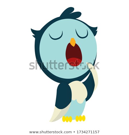 Сток-фото: Cute Funny Sleepy Owl With Eyes Closed Forest Bird Decorative And Style Toy Doll Happy And Joyfu