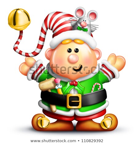 Stockfoto: Whimsical Cartoon Christmas Elf