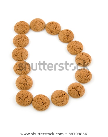 Stock fotó: Ginger Nuts Pepernoten In The Shape Of Letter D