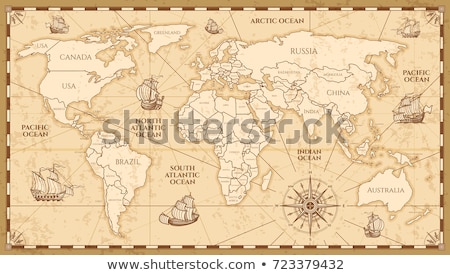 Stockfoto: World Map Vintage Artwork