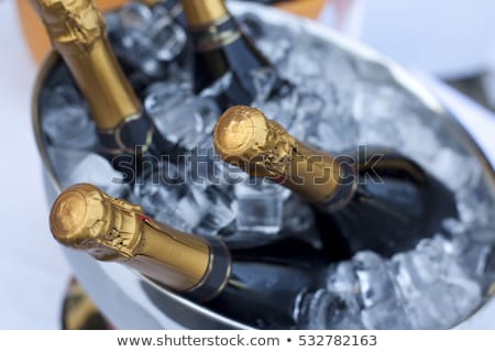 Сток-фото: Bottle Of Champagne In Cooler