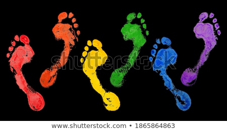 Stockfoto: Feet With Rainbow Flag Pattern