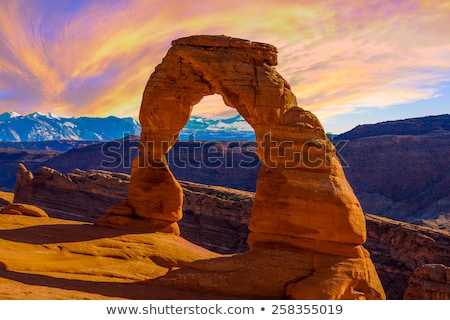 Сток-фото: Beautiful Rock Formations In Arches National Park Utah Usa