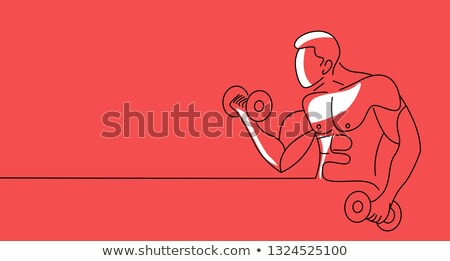 Stockfoto: Abstract Drawing Of A Mans Arm Flex