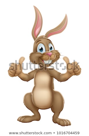 Stock foto: Easter Bunny Thumbs Up Happy Design