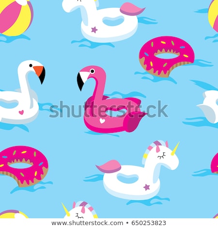 Stock fotó: Summer Vacation Vector Flat Style Seamless Background Pattern