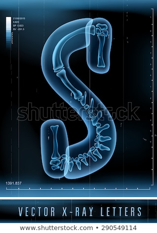 Stock fotó: Transparent X Ray Letter S 3d