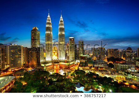 ストックフォト: Kuala Lumpur Night Skyline From Klcc Park