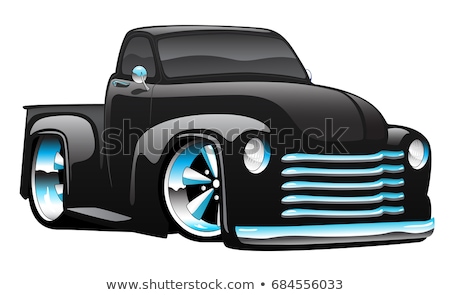Stok fotoğraf: Hot Rod Pickup Truck Illustration