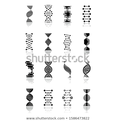 Сток-фото: Dna Deoxyribonucleic Acid Chain Logo Design Icon