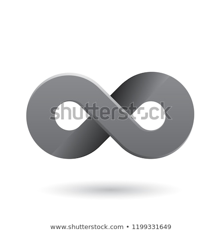 ストックフォト: Grey Shaded And Thick Infinity Symbol Vector Illustration