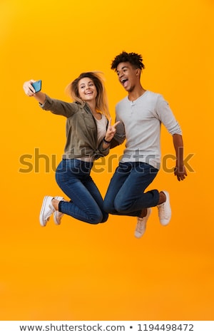 Сток-фото: Portrait Of A Loving Young Multhiethnic Couple