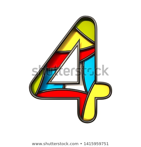 Stockfoto: Multi Color Layers Font Letter A 3d