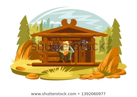 Stok fotoğraf: Forester Sitting On Porch