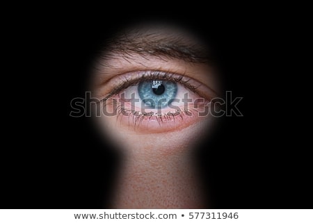ストックフォト: Eyes Peeping Through The Keyhole