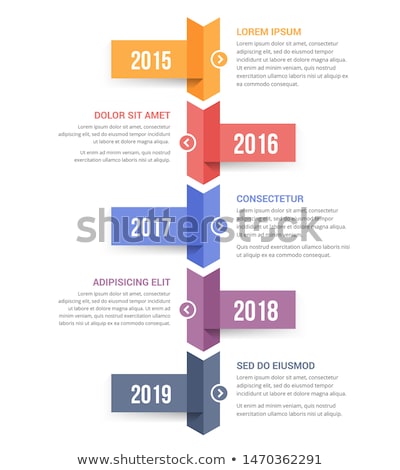 ストックフォト: Vector Infographic Company Milestones Timeline Vertical Template