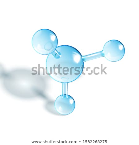 Stok fotoğraf: Chemical Methane Molecule Glossy Model Vector