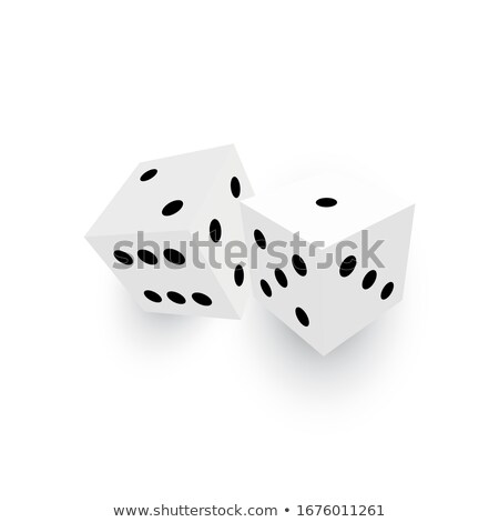 Stock fotó: Casino Dice Playing Cubes With Dots Number Vector