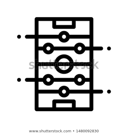 Foto d'archivio: Interactive Kids Game Darts Vector Thin Line Icon