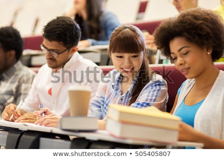 Foto stock: Group Of International Students In Lecture Hall