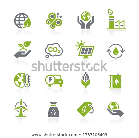 Ecology Renewable Energy Icons Natura Series Zdjęcia stock © Palsur