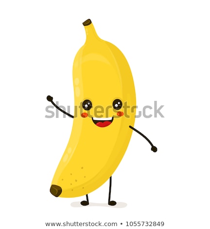 Zdjęcia stock: Smiling Banana Cartoon Kawaii Character