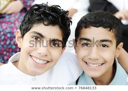 Stock photo: Portrait Of Two Boys Brothers And Best Friends With Healthy Teeth