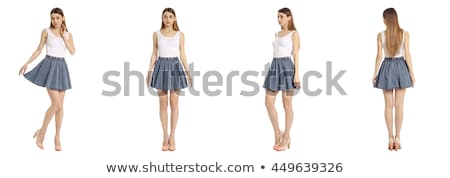 [[stock_photo]]: Beautiful Girl Posing In Short Skirt