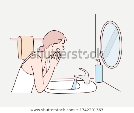 Сток-фото: Girl Is Washing