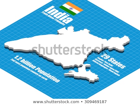 Stok fotoğraf: India Map And Currency