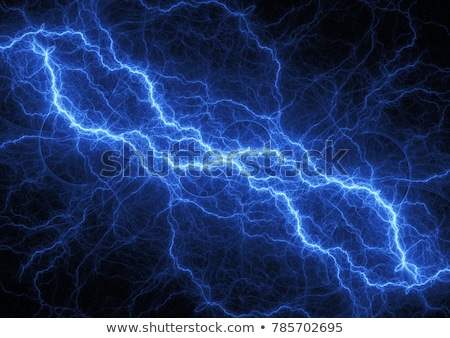 [[stock_photo]]: Flash Lightning On Blue Background