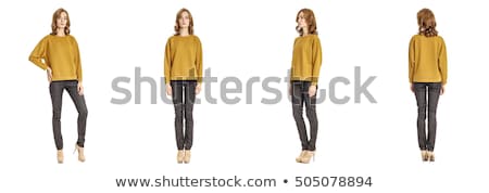 Zdjęcia stock: Beautiful Woman Stands With Hand On Hip