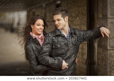 商業照片: Couple Dressed In Leather Clothes In A Fashion Pose