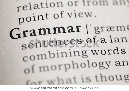 Foto stock: Grammar Dictionary Definition