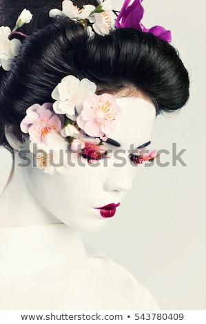 Сток-фото: Portrait Of A Praying Geisha