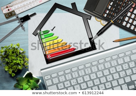 Stock fotó: Building Energy Efficiency Classes Label