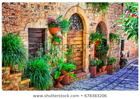 Stock fotó: Lovely And Authentic Street Of Old Mediterranean Town