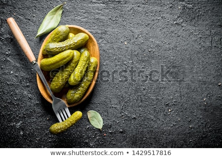 Foto stock: Homemade Pickled Cucumbers
