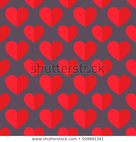 ストックフォト: Purple Flat Seamless Heart Pattern Design