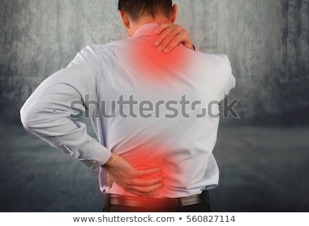 Stock foto: Muscular Man Having Pain In Back